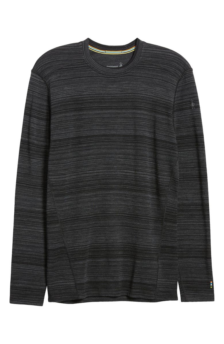 Smartwool Classic Thermal Merino Base Layer Long Sleeve T-Shirt, Alternate, color, Black Color Shift