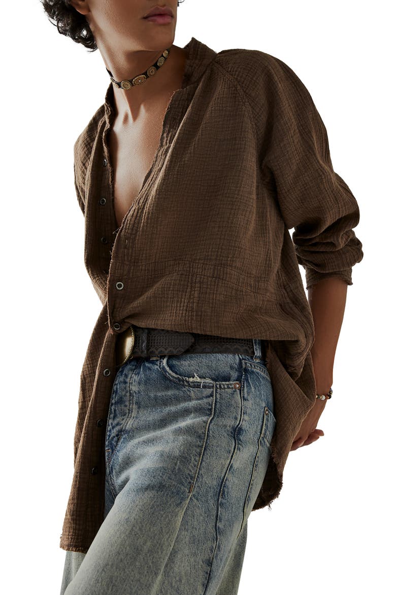 Summer Daydream Tunic Shirt, Alternate, color, ESPRESSO MARTINI