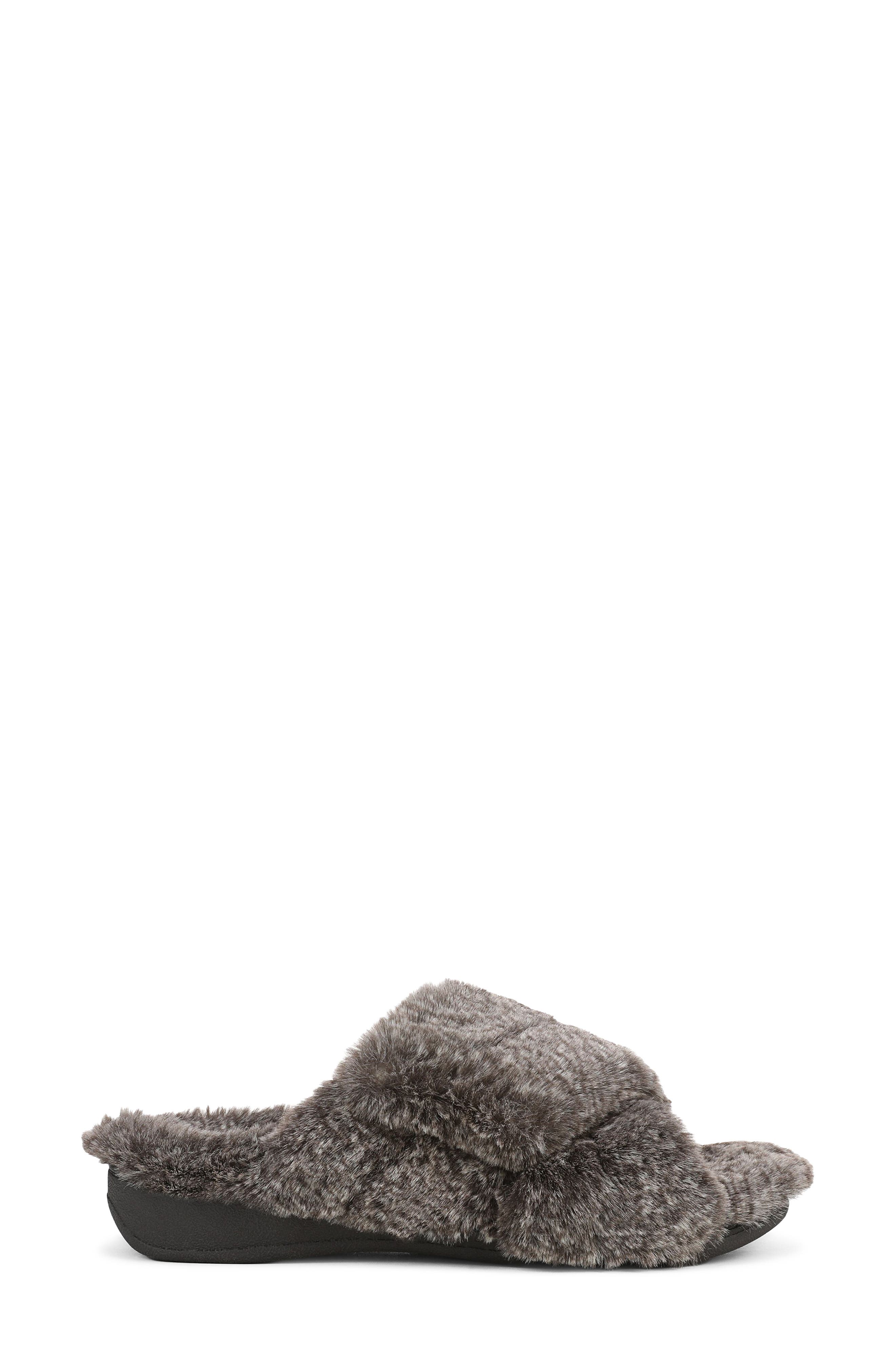 Vionic Relax II Slide Slipper, Alternate, color, Dark Brown Faux