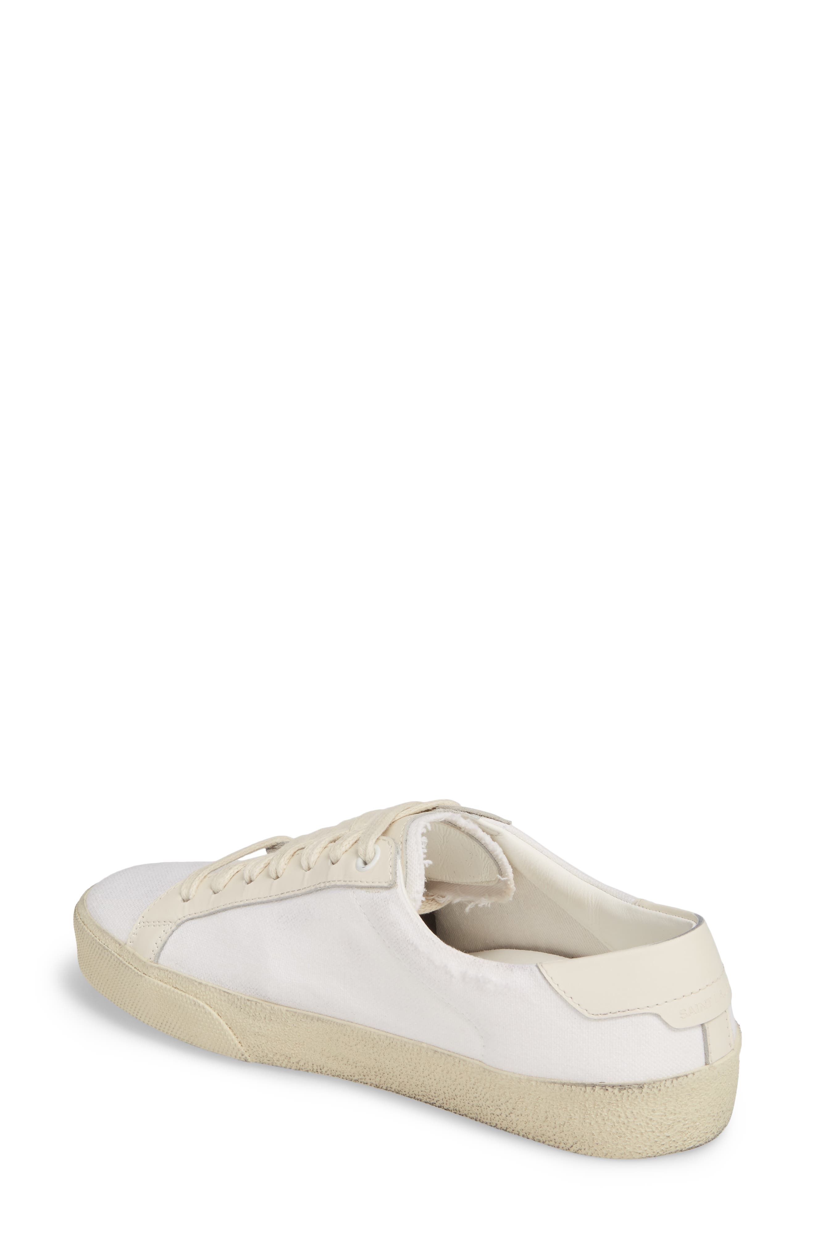 Saint Laurent Court Classic Lace-Up Sneaker, Alternate, color, 