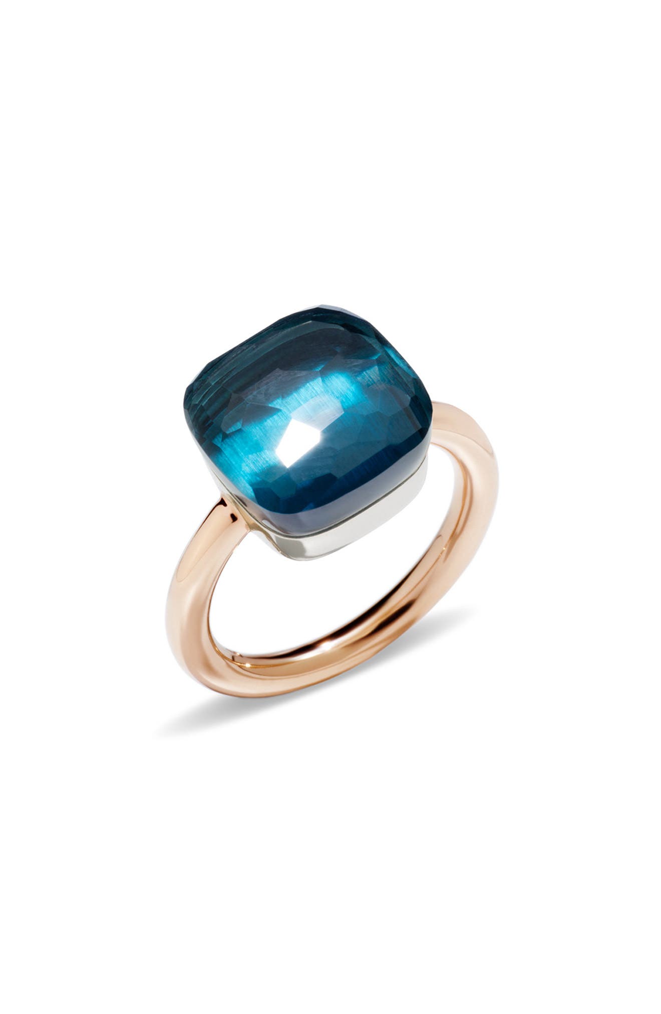 selected ROSE GOLD/ BLUE TOPAZ