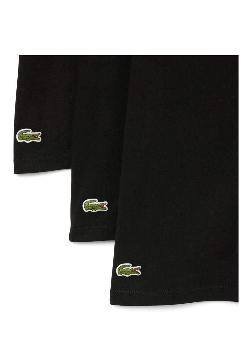 3-Pack Cotton V-Neck T-Shirts, Alternate, color, BLACK