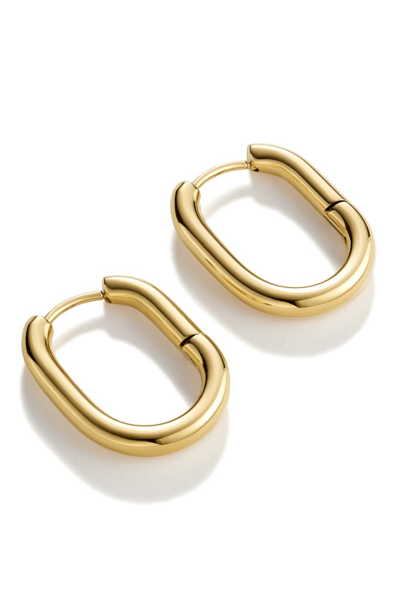 Oval Hoop Earrings, Alternate, color, GOLD