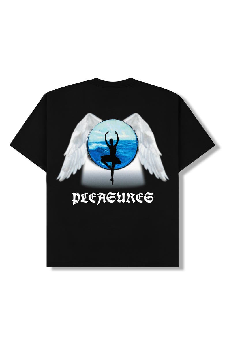 PLEASURES Angel Place Graphic T-Shirt, Alternate, color, Black