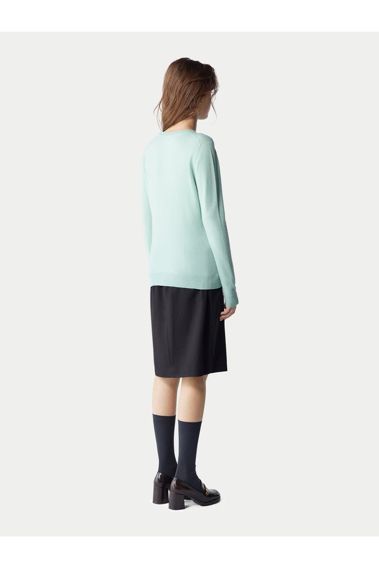 Essential Cashmere Crewneck Sweater, Alternate, color, celadon