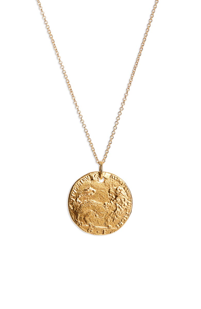 Alighieri Lion Pendant Necklace, Main, color, 