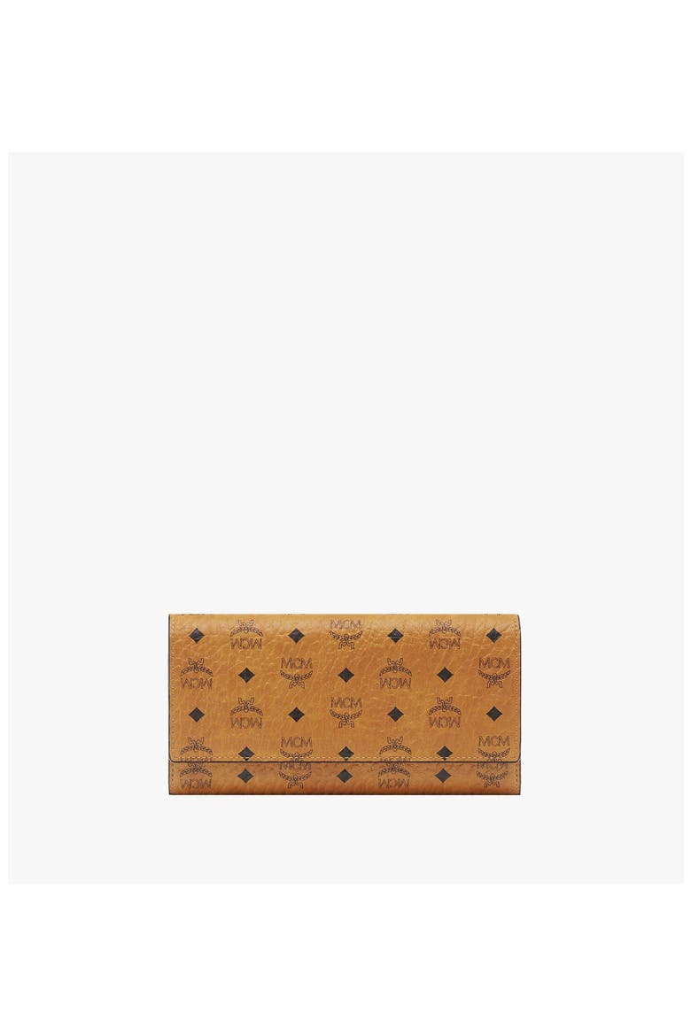 Aren Continental Wallet in Visetos, Main, color, COGNAC
