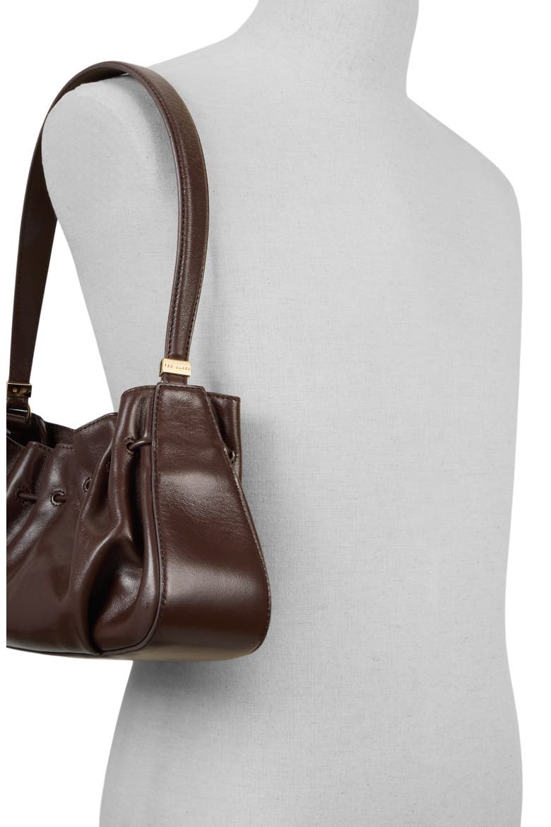 Ivy Leather Shoulder Bag, Alternate, color, DARK BROWN