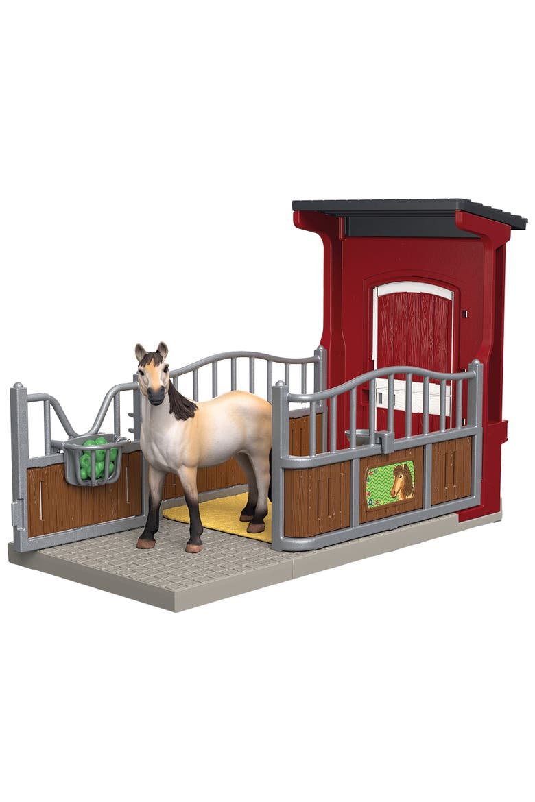Farm World Ponybox and Mustang Mare 4 Piece Set, Main, color, Multicolored