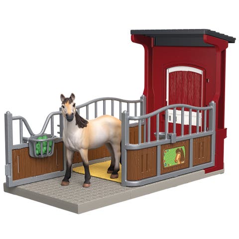 Farm World Ponybox and Mustang Mare 4 Piece Set