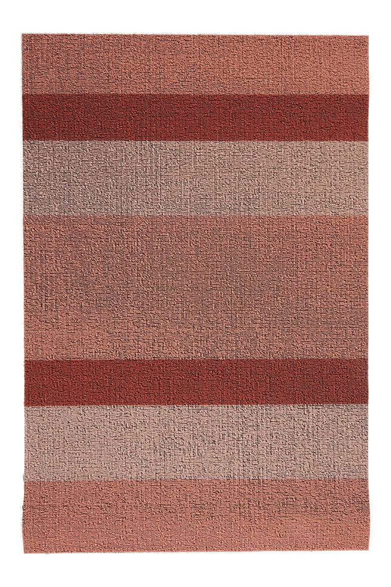 Stripe Low Pile Large Indoor/Outdoor Floor Mat, Main, color, PEACH