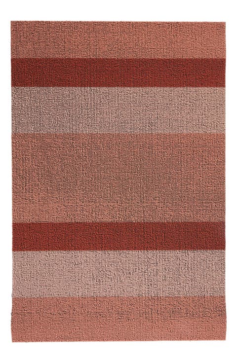 Stripe Low Pile Large Indoor/Outdoor Floor Mat