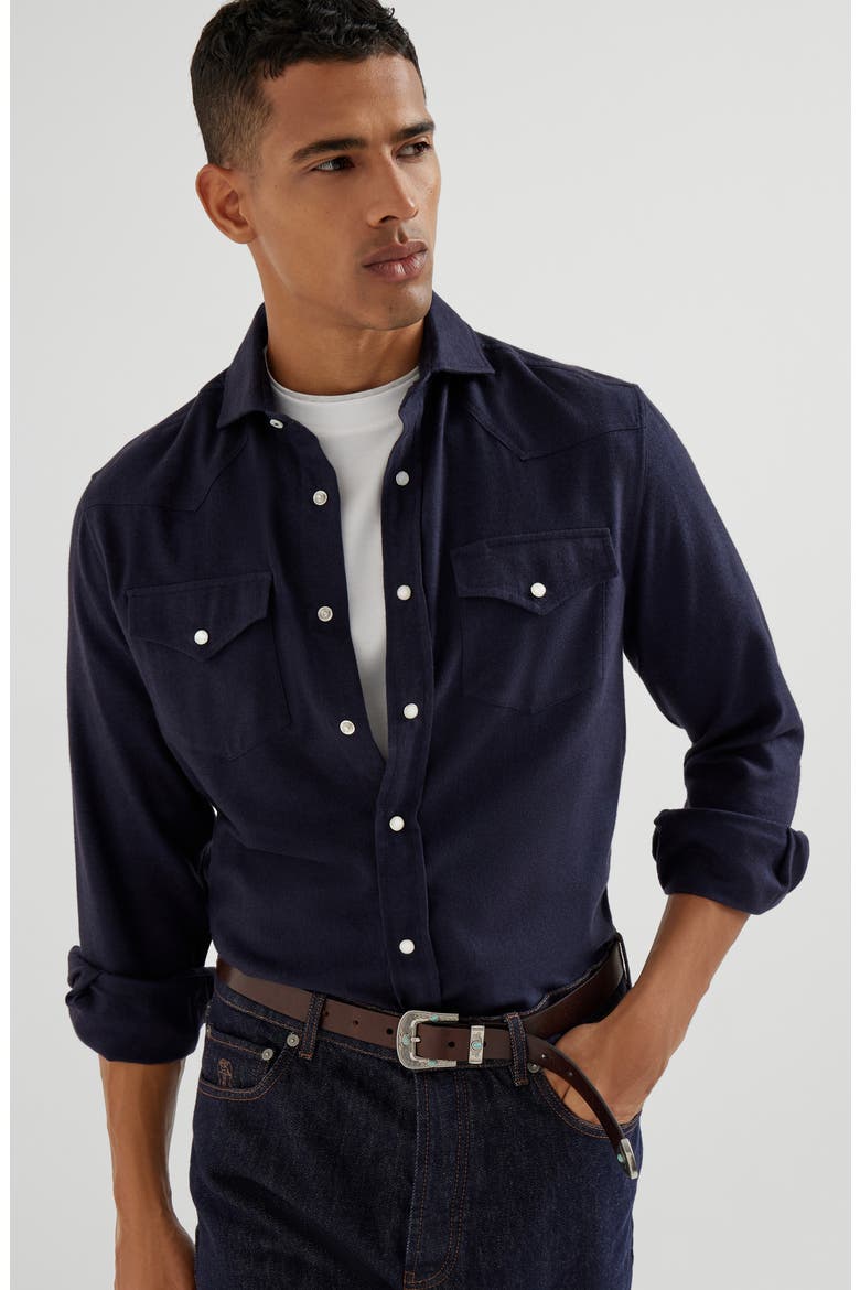 T-shirt with faux-layering, Alternate, color, White