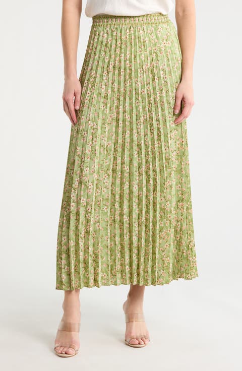 Pleated Maxi Skirt