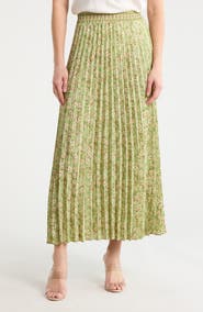 MAX STUDIO Pleated Maxi Skirt