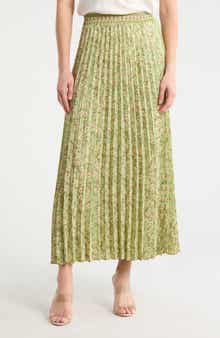 Pleated Maxi Skirt