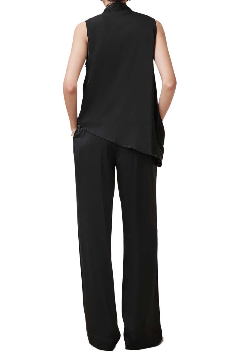 AllSaints Alba Wide Leg Satin Drawstring Pants, Alternate, color, 