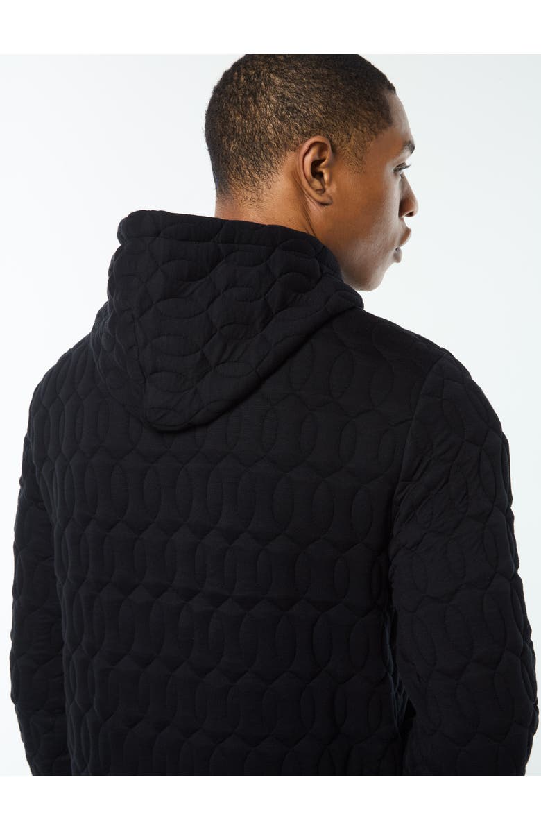 Sergio Tacchini Aversa Quilted Hoodie, Alternate, color, Black Beauty