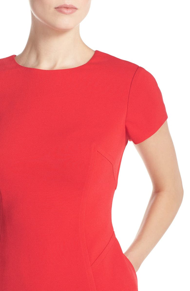 Vince Camuto Stretch Crepe Fit & Flare Dress, Alternate, color, 