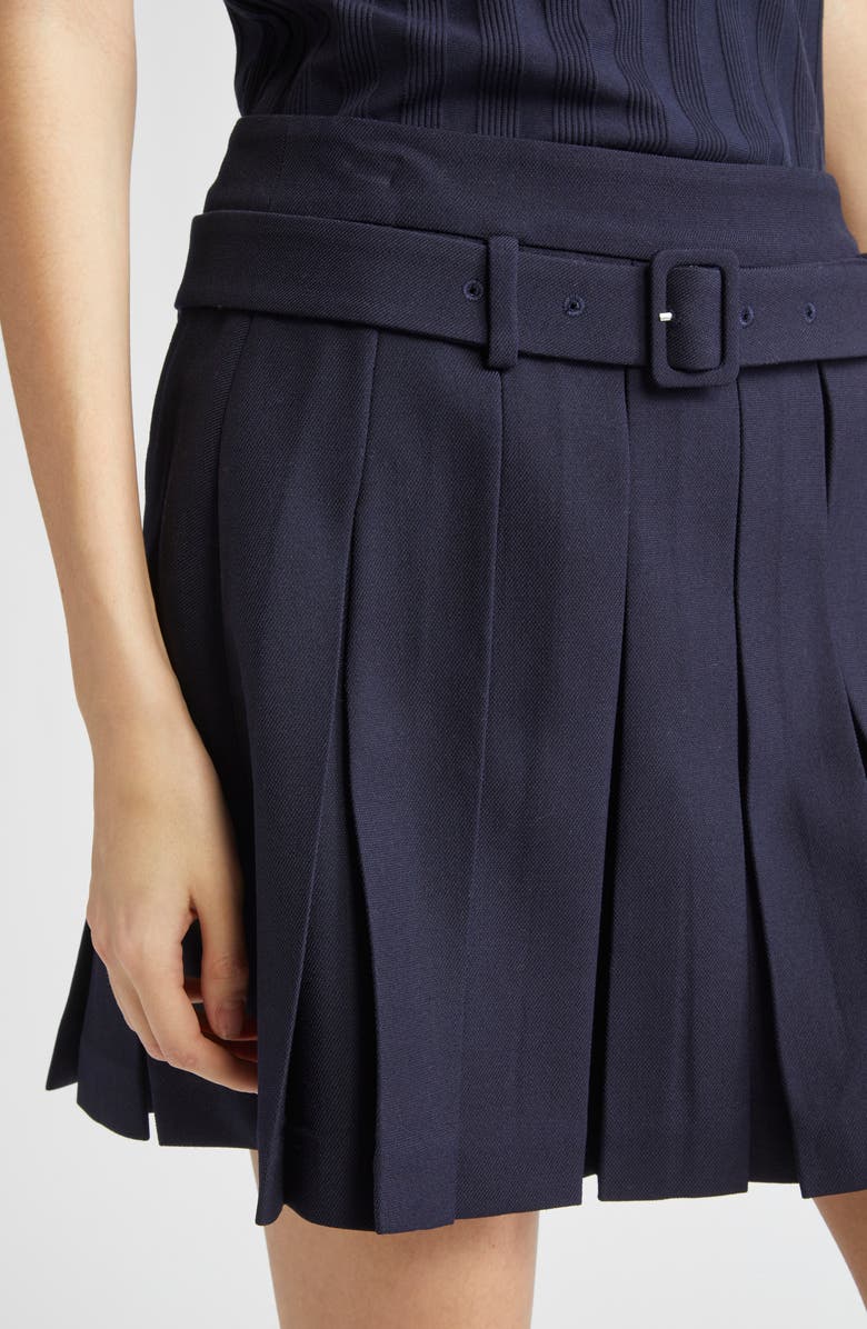 Shushu/Tong Belted Wool & Silk Miniskirt, Alternate, color, 