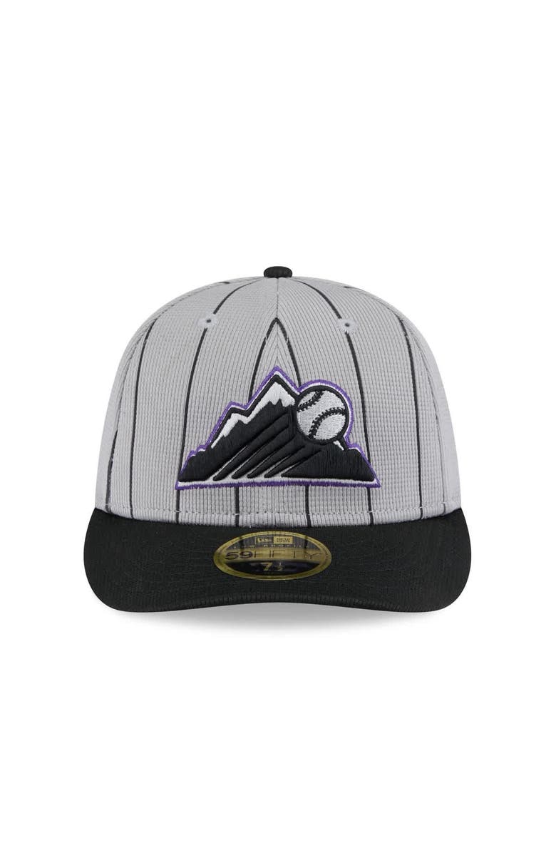 New Era Men's New Era  Gray/Black Colorado Rockies 2025 Batting Practice Low Profile 59FIFTY Fitted Hat, Alternate, color, 
