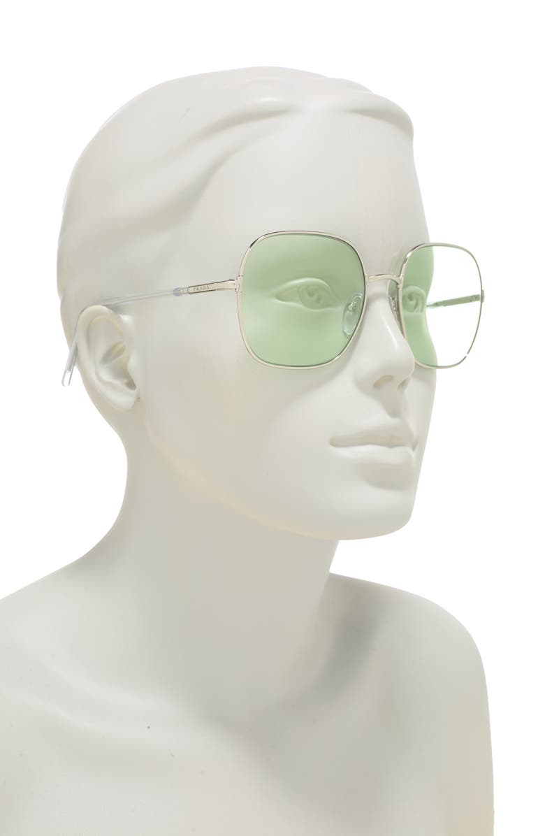 Prada 58mm Photo Polarized Square Sunglasses, Alternate, color, 