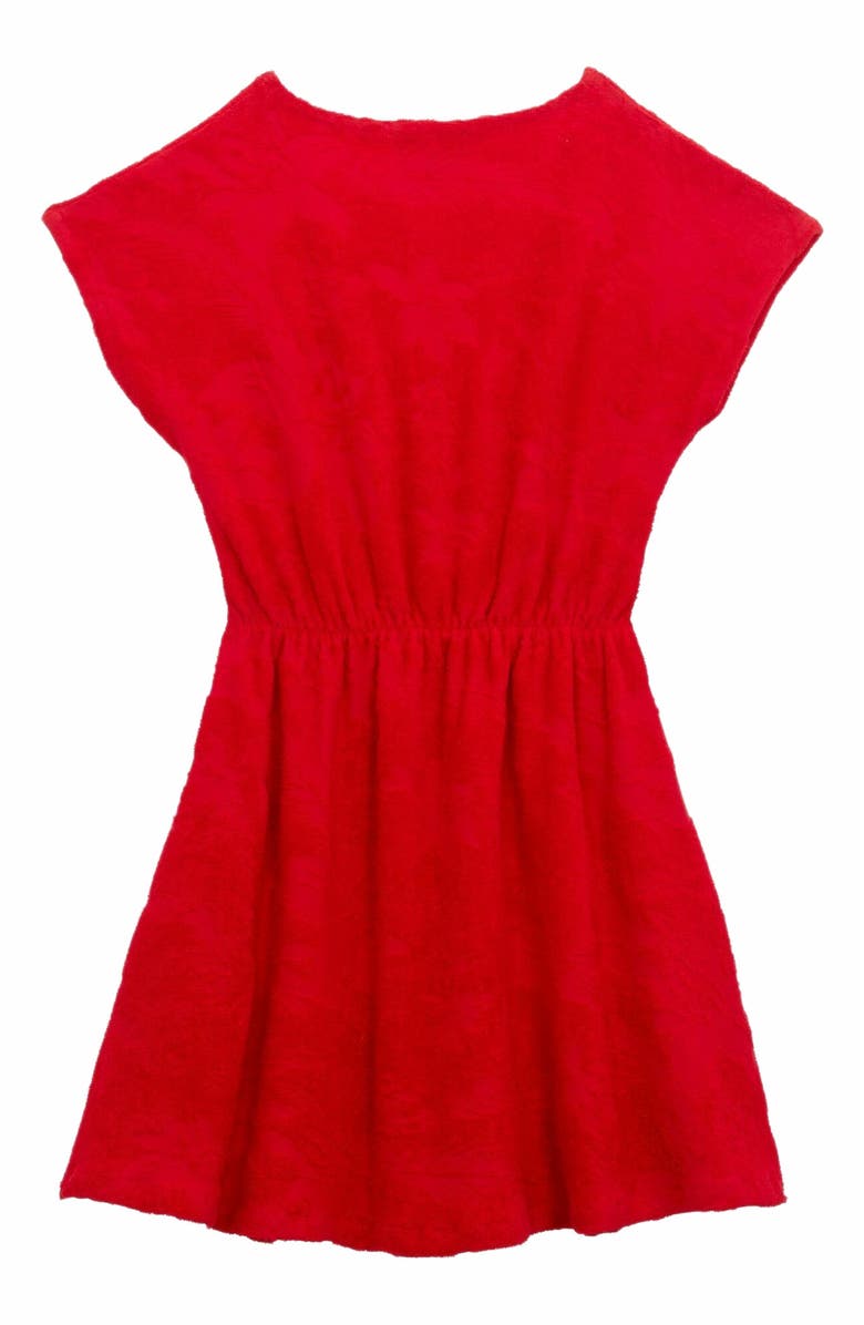 Vilebrequin Kids' Flower Power Terry Dress, Alternate, color, Lipstick