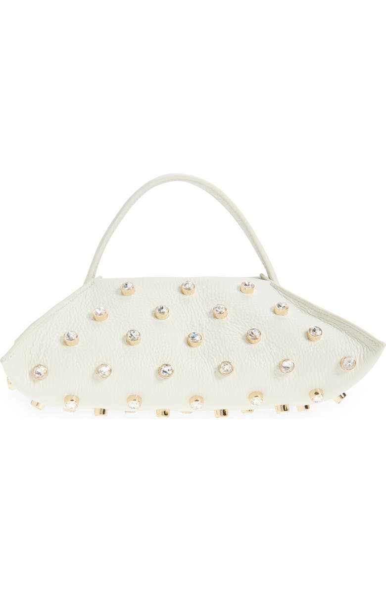 Altuzarra Origami East/West Baguette Bag, Alternate, color, 380102 Ivory/ Crystal