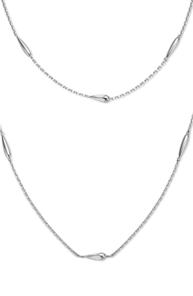 RETRO CHIC Teardrops Necklace, Alternate, color, Silver