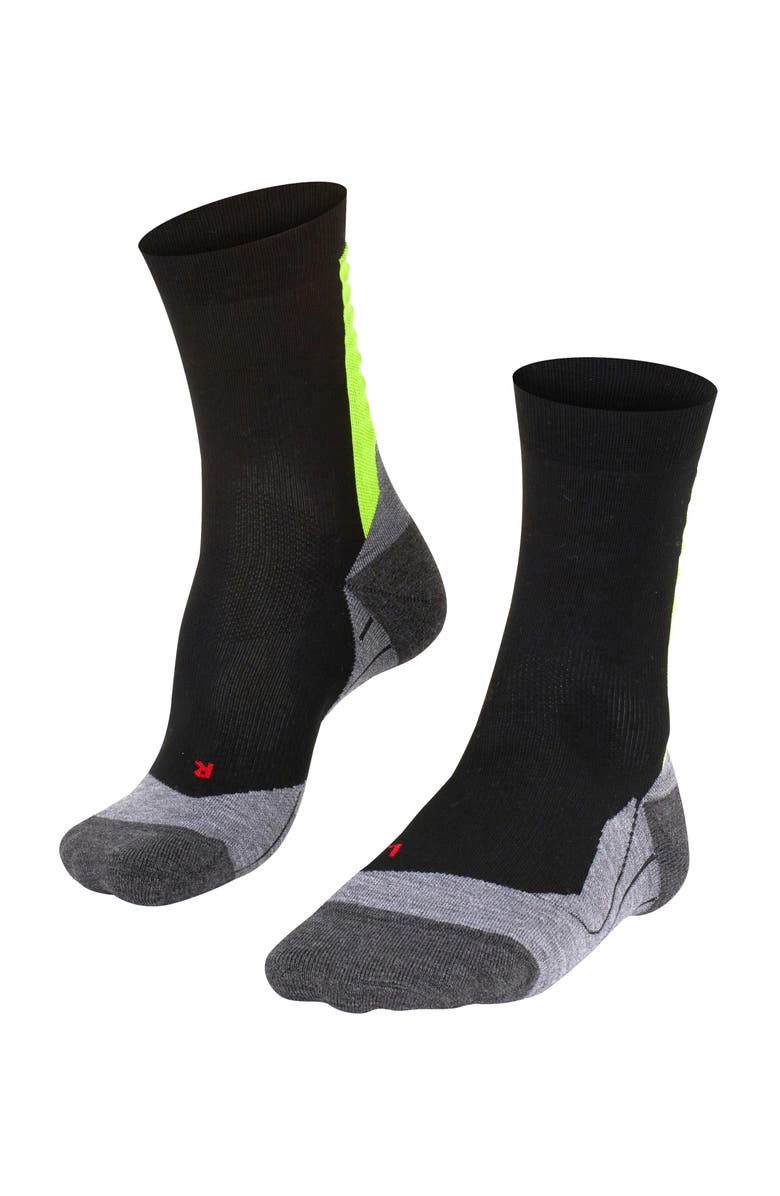 Falke Achilles Tendon Relief Athletic Socks, Main, color, Black