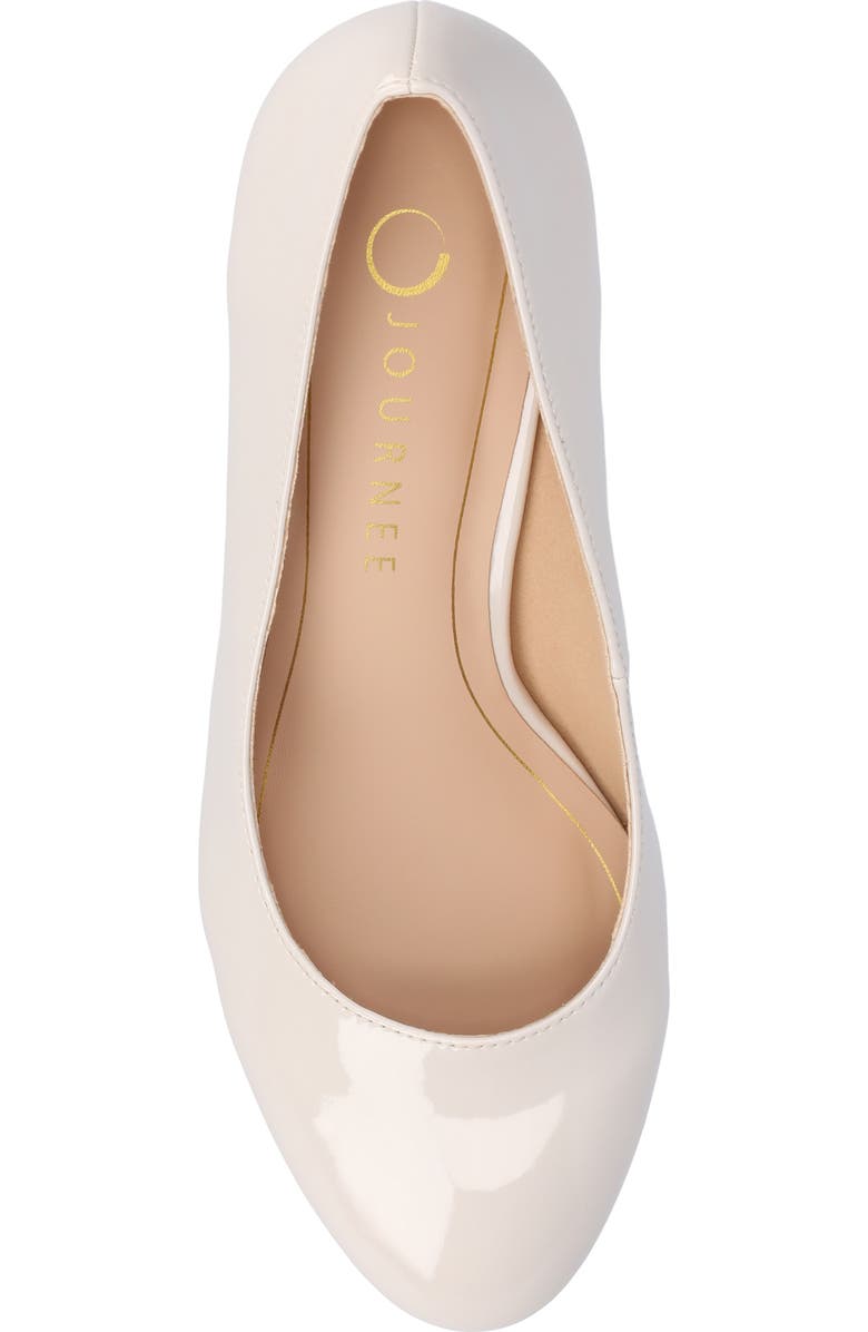 Journee Collection Seraphina Pump, Alternate, color, Patent/ Bone