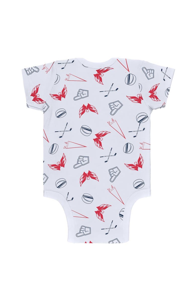 WEAR by Erin Andrews Newborn & Infant WEAR by Erin Andrews Gray/White/Red Washington Capitals Three-Piece Turn Me Around Bodysuit & Pants Set, Alternate, color,
