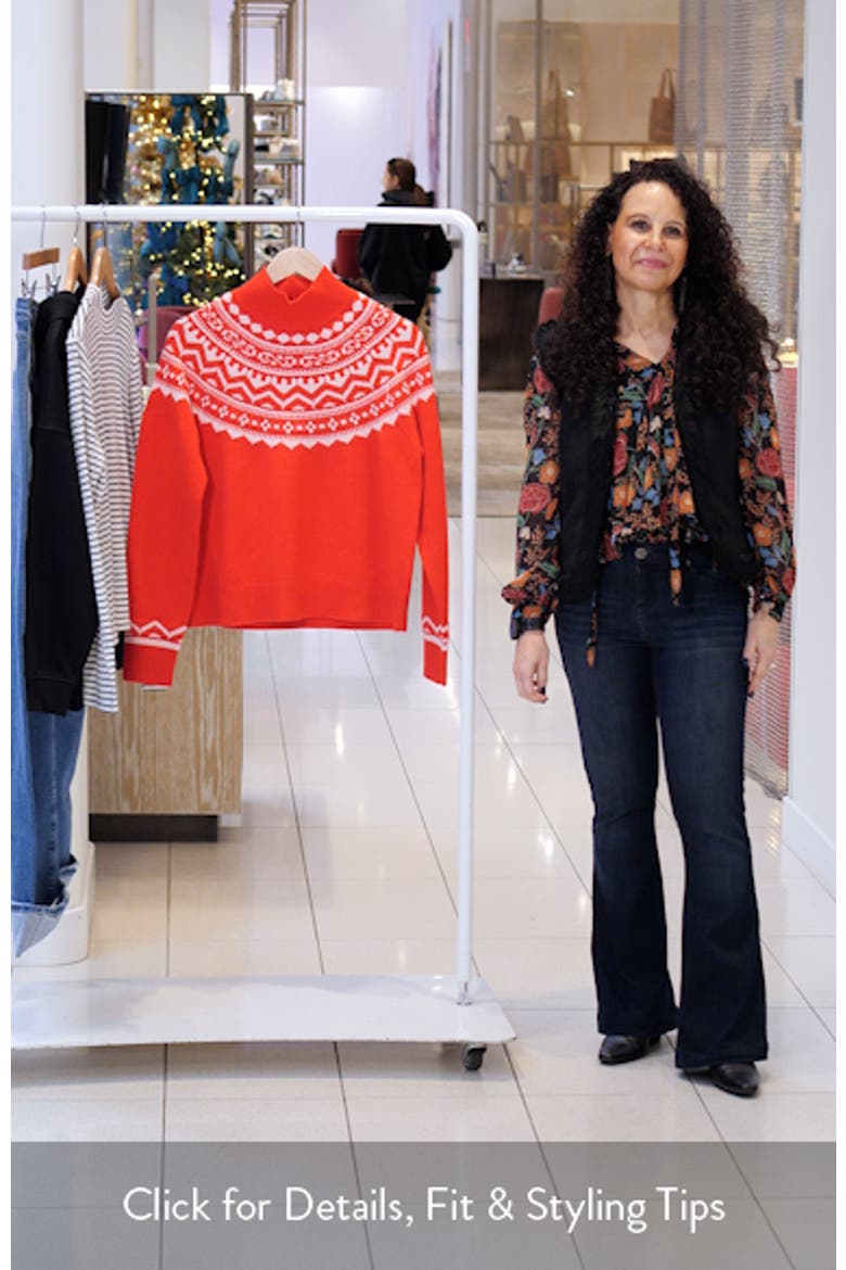 Marion Fair Isle Wool Mock Neck Sweater video