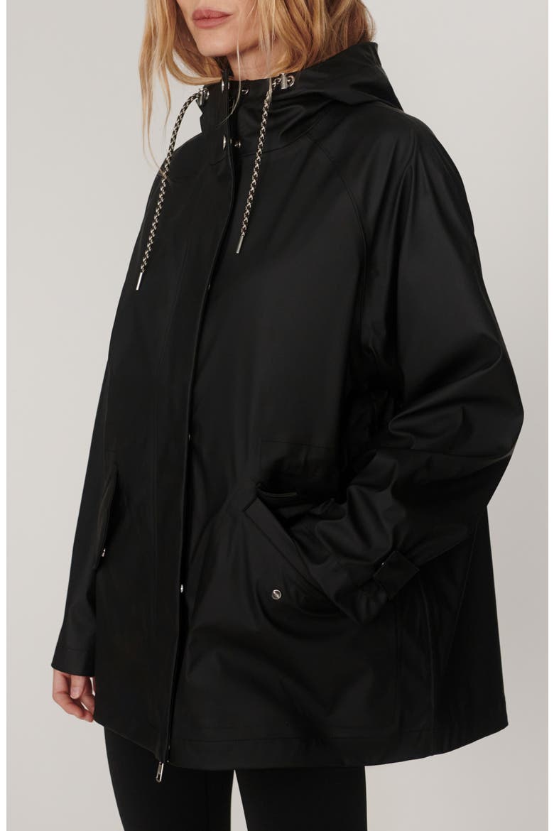 Orlen Short Rain Jacket, Alternate, color, BLACK