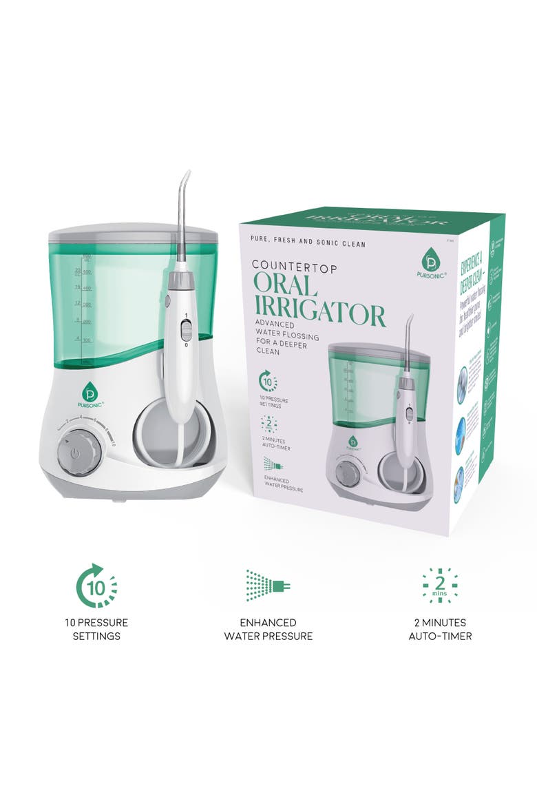 Professional Counter Top Oral Irrigator Water Flosser, Alternate, color, Multicolor