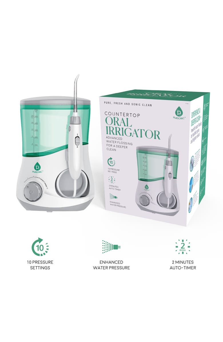 PURSONIC Professional Counter Top Oral Irrigator Water Flosser, Alternate, color, Multicolor
