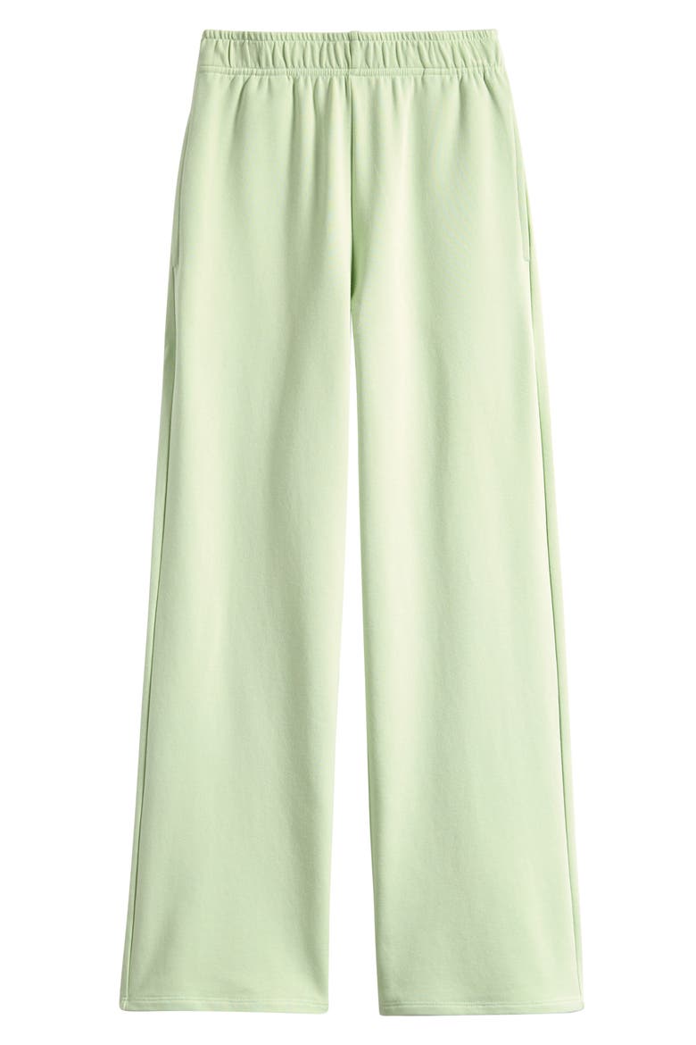 Kids' Wide Leg French Terry Pants, Main, color, MINT FIZZ