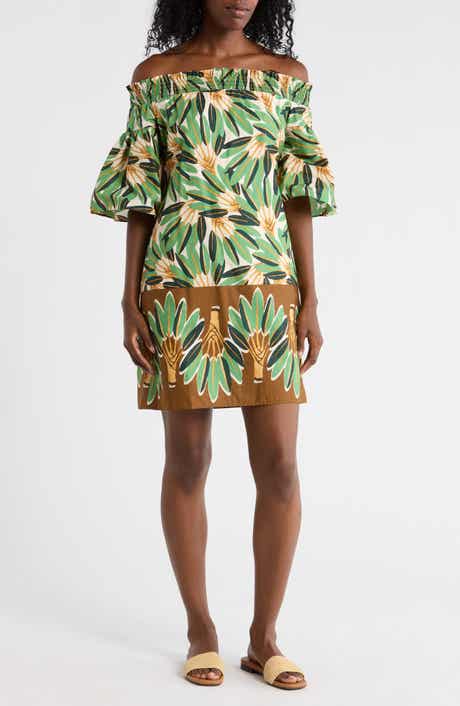 Vince Camuto Smocked off the Shoulder Mini Dress