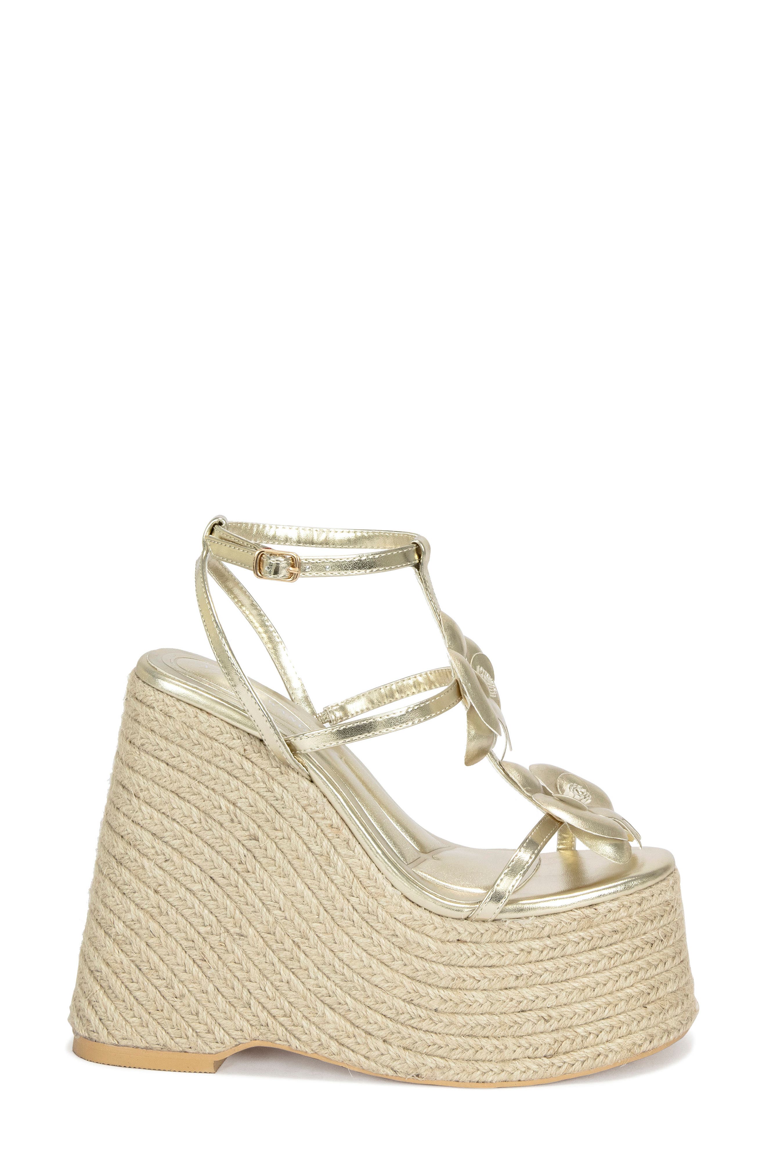 AZALEA WANG Barossa Espadrille Ankle Strap Platform Wedge Sandal, Alternate, color, 