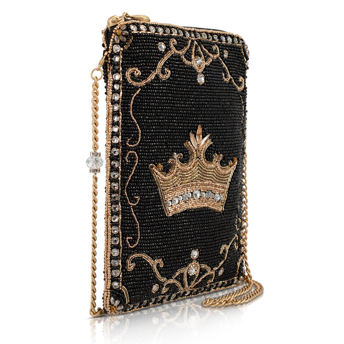 Mary Frances Accessories Royalty Mini Handbag, Alternate, color, Black