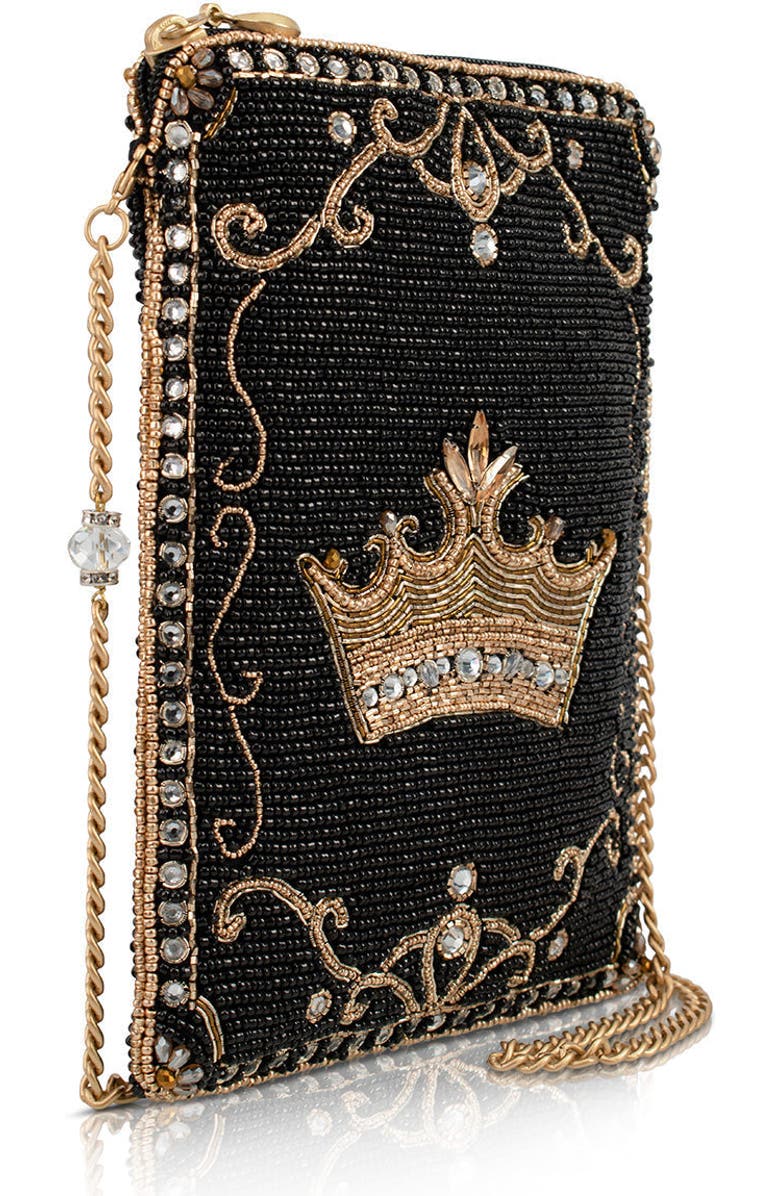 Mary Frances Accessories Royalty Mini Handbag, Alternate, color, Black