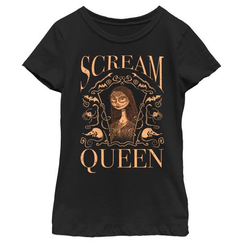 Girl's The Nightmare Before Christmas Sally the Scream Queen  Graphic T-Shirt in Black  product