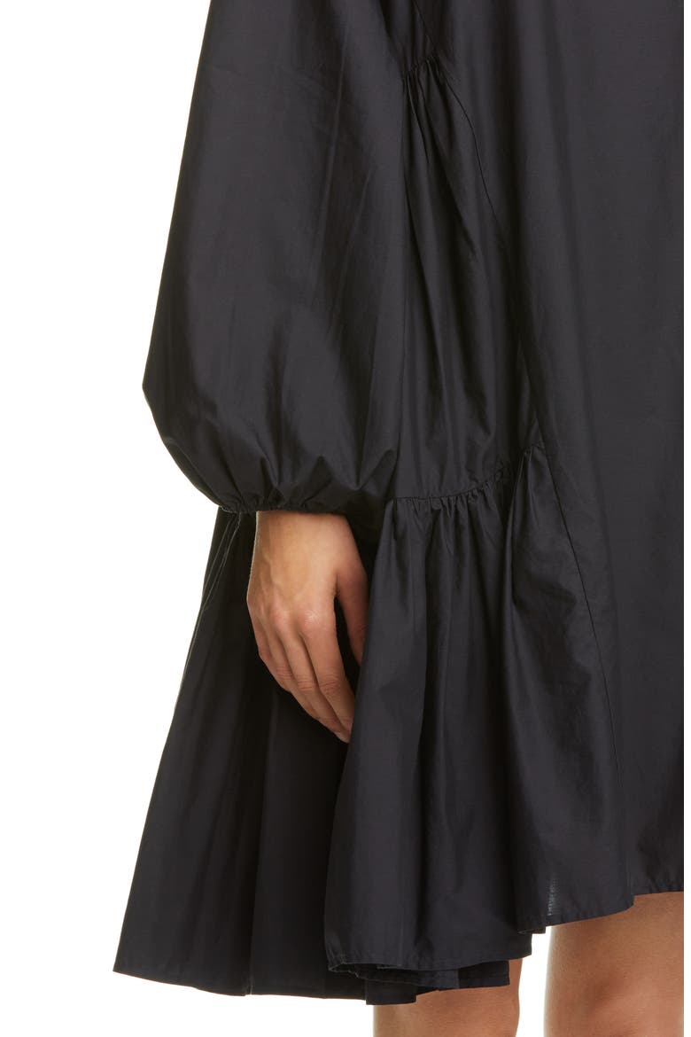 Byward Long Sleeve Pima Cotton Dress, Alternate, color, BLACK