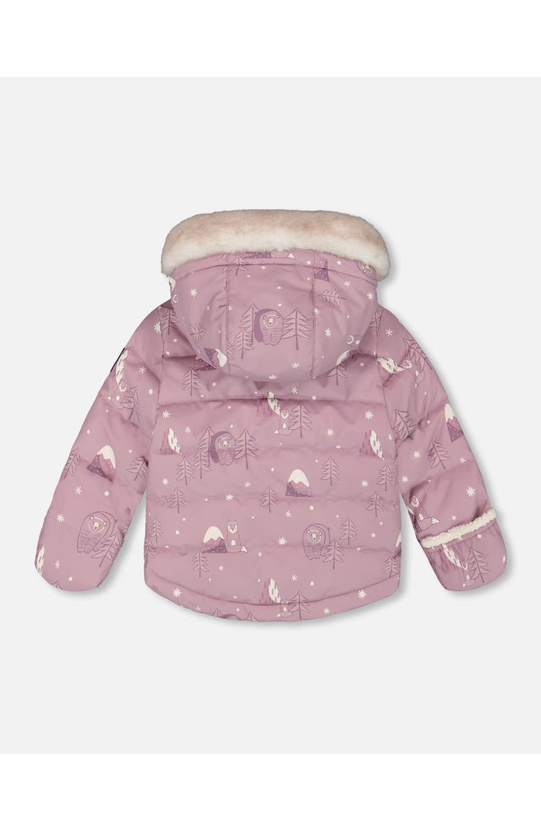 Deux par Deux Two-Piece Snug Snowsuit Bear, Alternate, color, Purple