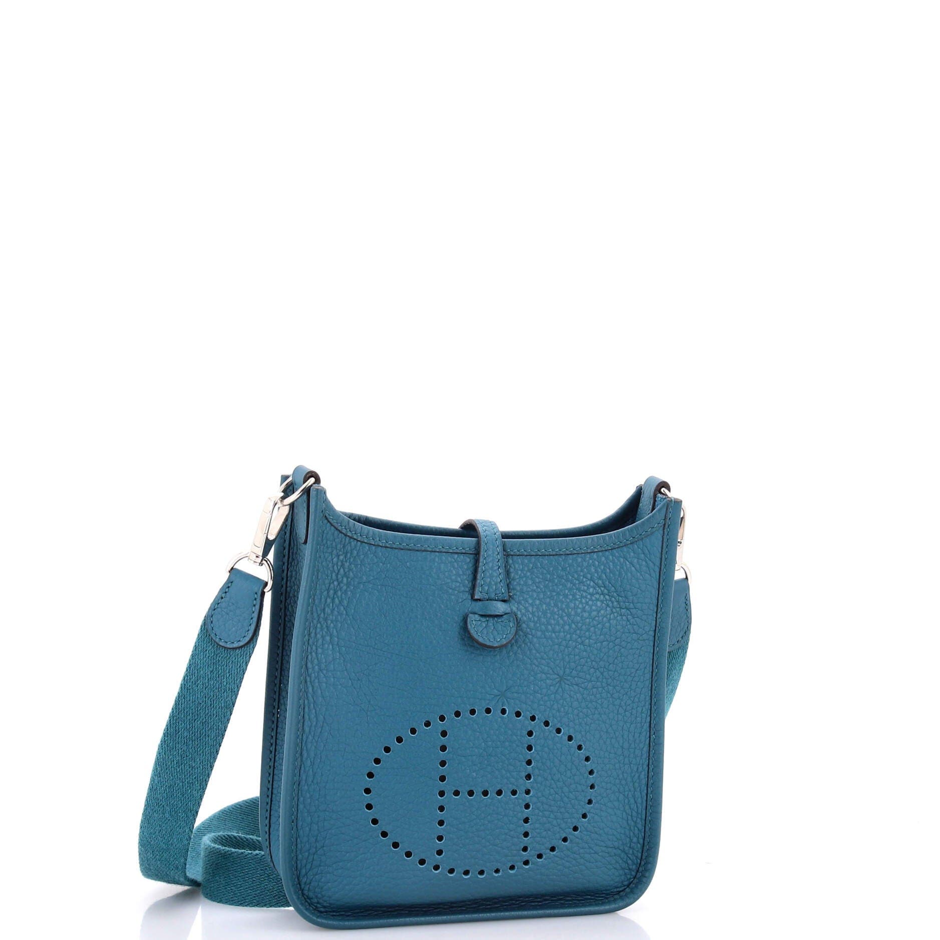 Pre-Owned Hermes Evelyne Bag Gen III Clemence TPM, Alternate, color, Vert Bosphore