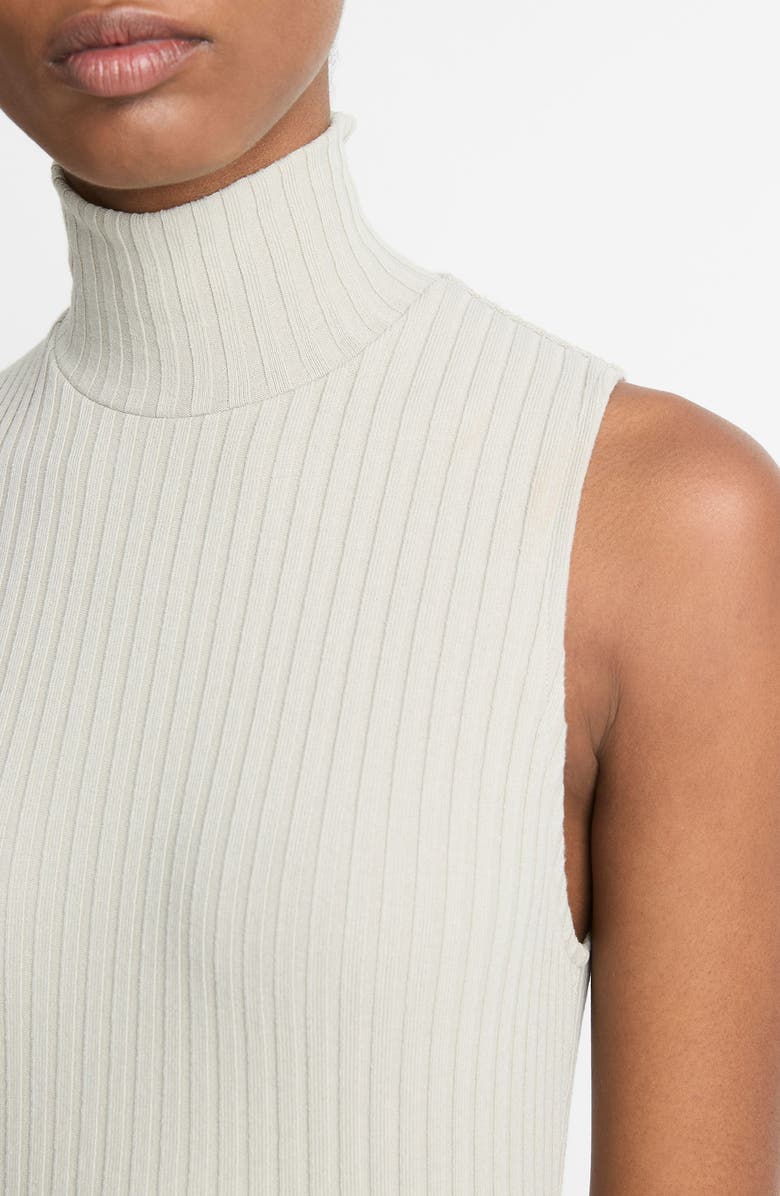 Vince Sleeveless Rib Top, Alternate, color, Pale Dove