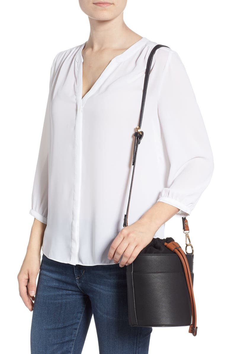 Chelsea28 Izzy Faux Leather Bucket Bag, Alternate, color,