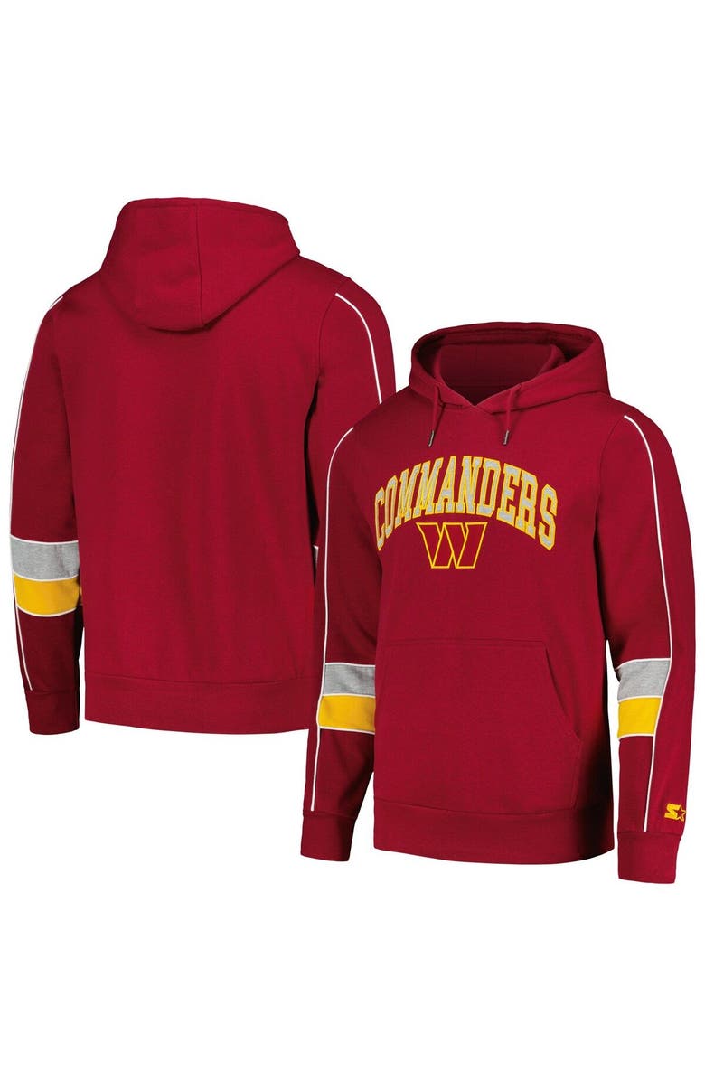 STARTER Men's Starter Burgundy Washington Commanders Captain Pullover Hoodie, Main, color, 