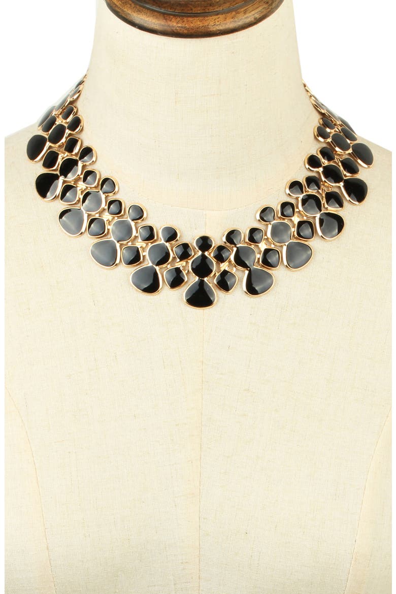 Cindy Black Collar Necklace, Alternate, color, BLACK