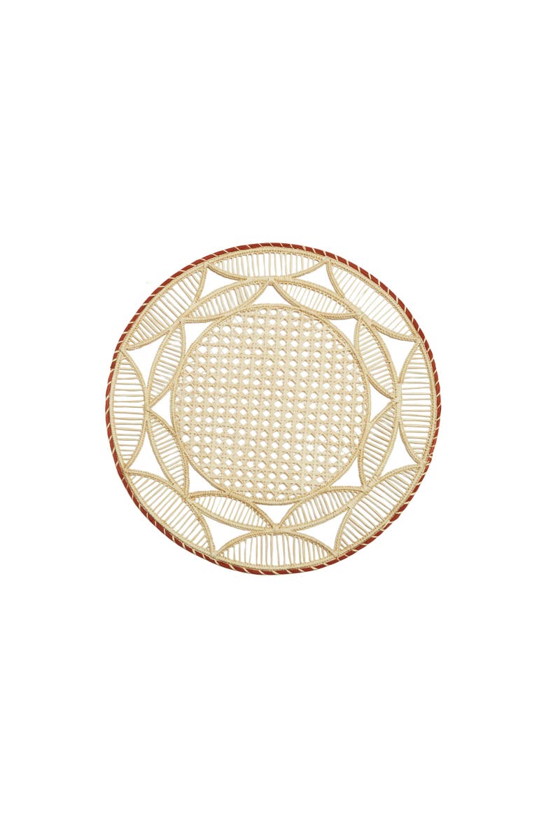Raffia Placemats Set Of 2, Alternate, color, Sol Mattone